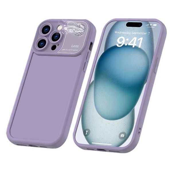 For iPhone 14 Pro Etui Myk Silikon Telefondeksel Anti-Drop Telefonskall med Aromaterapi Tablett Purple