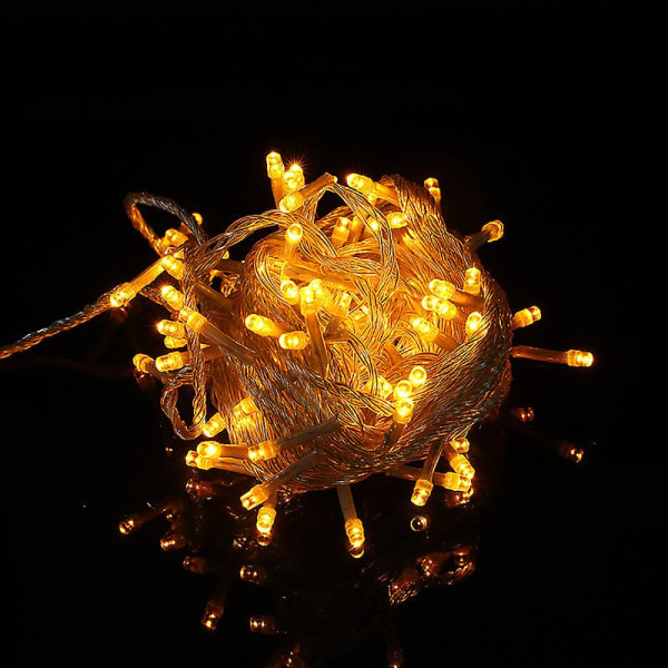 Gypsophila String Lights Julbelysning Bröllop String Lights Semesterdekoration (gul) Yellow 10M-100LED