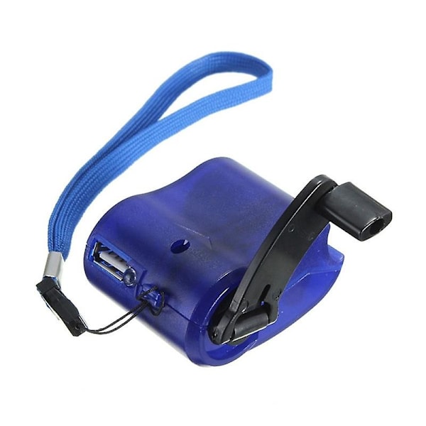 Håndsving-oplader Mini Kompakt Manuel Generator Mobiltelefon Nødoplader Usb-oplader green