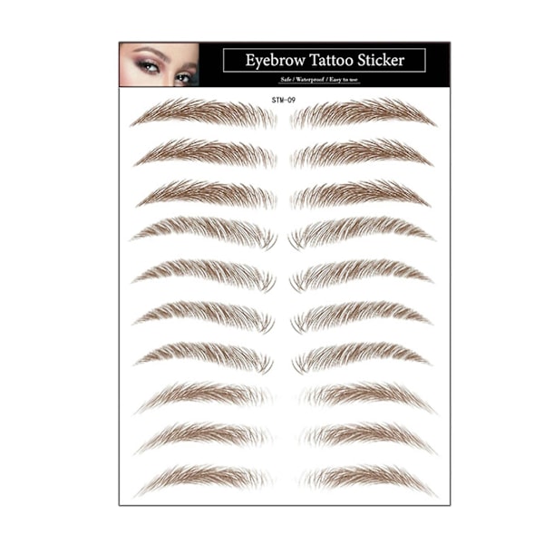 6D Imitation Eyebrow Tattoos Sticker Disposable Eyebrow Sticker Brown