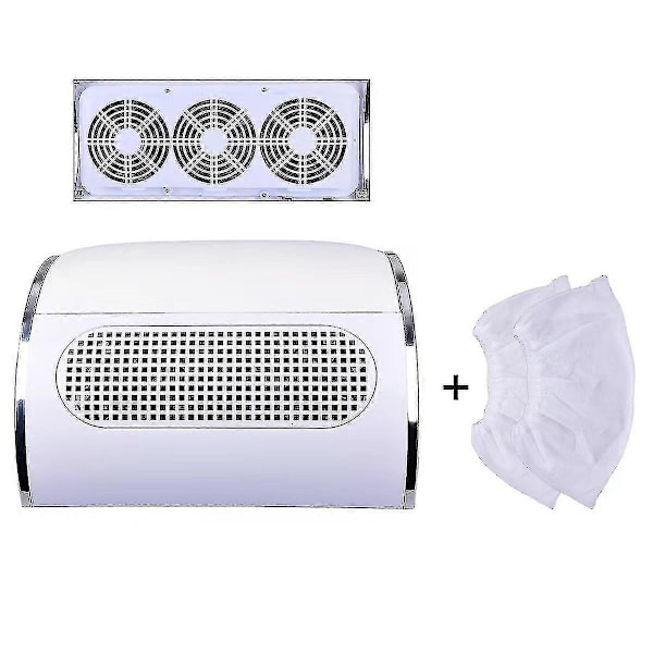 Nagelkonst Dammsugare, Nagelförlängning Dammsugare Tre Fläktar, 40w Hög Effekt Manikyr Shop Damm