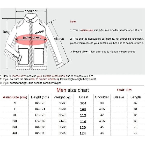 9 Varme Soner Veste Elektrisk Oppvarmet Jakke Menn Kvinner Sportsklær Oppvarmet Frakk Grafen Varme Frakk Usb Oppvarmet Jakke For Camping M 9 areas heated black