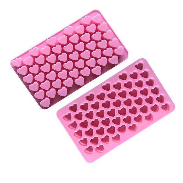 1 stk Sjokolade/geléform med hjerte - Rosa