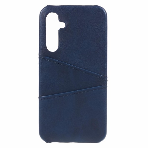 Samsung Galaxy S24+ -puhelimen kotelo PU+PC-materiaalista, iskunkestävä, 2 korttipaikalla Blue