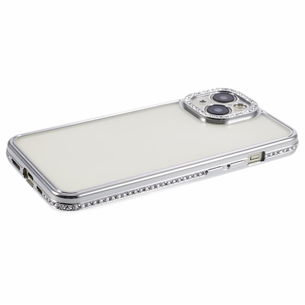 Beskyttende deksel med rhinestones til iPhone 14 - TPU - Slank telefondeksel Silver