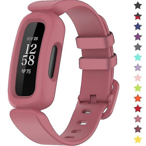Treingi Bands For Fitbit Ace 3 Lasten Silikoni Vedenpitävä Rannekoru Tarvikkeet Urheilukello Ranneke Vaihto Fitbit Ace 3 Pojille Tytöille Watermelon