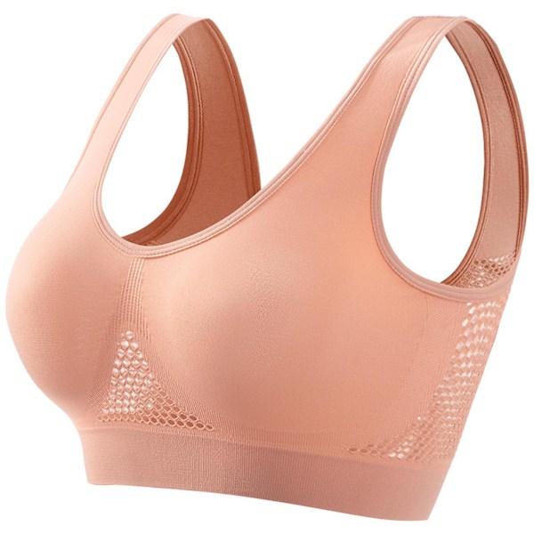 Andningsbar Cool Liftup Air Bra, 2024 Ny Storlek Air Bra Andningsbar och Bekväm Mesh Sport-BH för Kvinnor -GSL pink 4XL