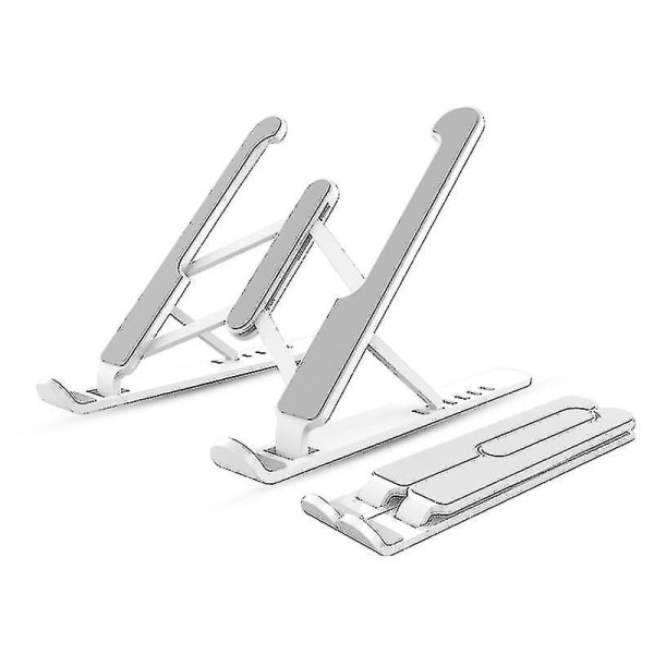 Bærbar computer stand til skrivebord, justerbar bærbar computer stand til skrivebord, ergonomisk computer stand WHITE