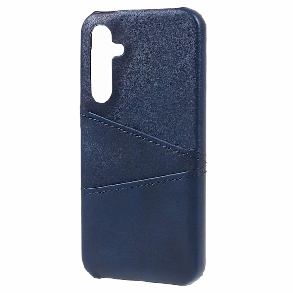 Samsung Galaxy S24+ -puhelimen kotelo PU+PC-materiaalista, iskunkestävä, 2 korttipaikalla Blue