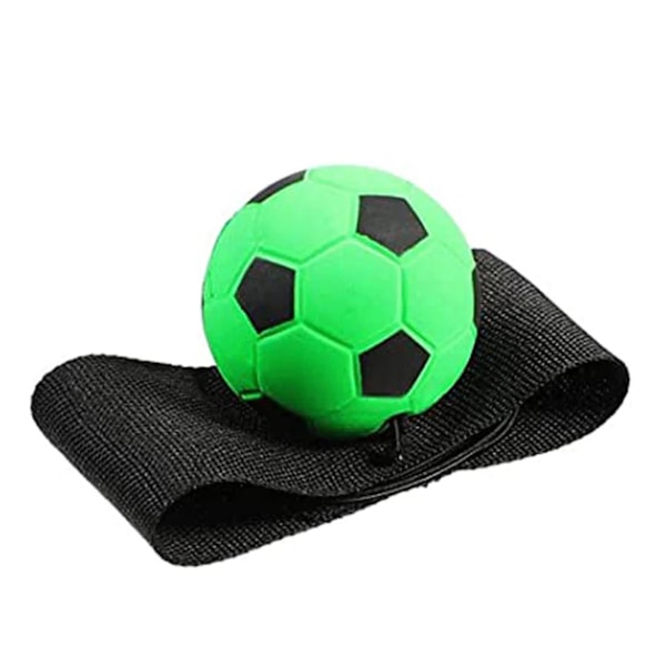 Handledsretur boll sportleksak för barn töjbar sladd liten boll leksak för barn vuxna äldre Green Football