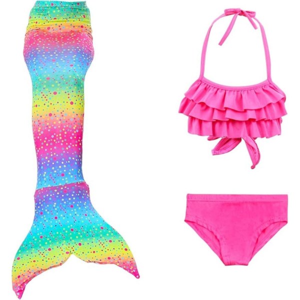 Girls Swimsuit, Mermaid Tail, Bikinis, 3 Pieces -GSL