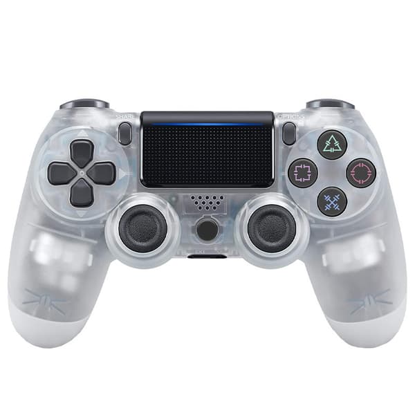 P4 Trådløs Spilcontroller Computer Bluetooth Spilcontroller Seks-akset Dobbelt Vibration P4 Spilcontroller Transparent white