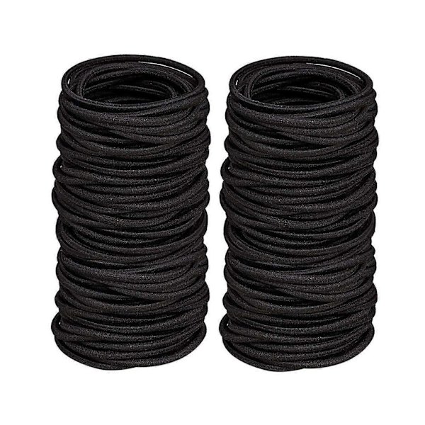 Premium Elastiska Hårband för Alla Hårtyper - 100-pack