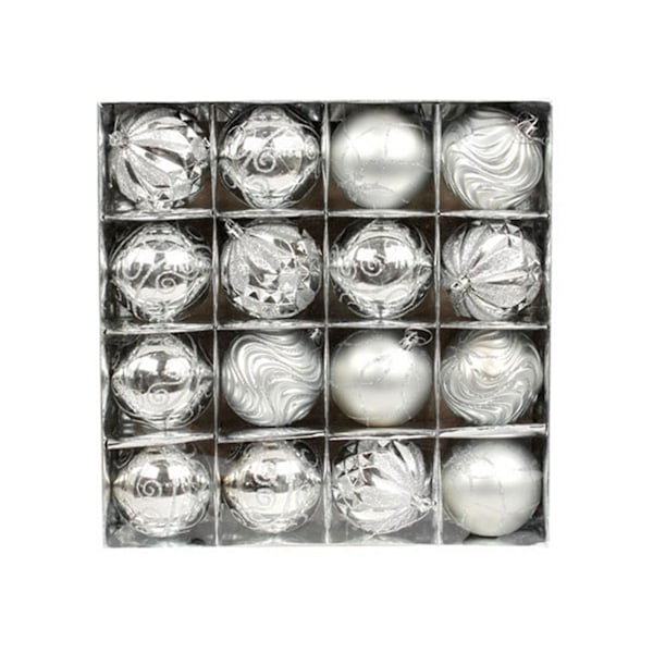 16pcs Diy Christmas Tree Balls Durable Shatterproof Balls 16 Pieces Of 1 Set For Decoration Diy