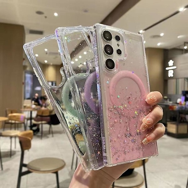 Samsung Galaxy S22 5g Magsafe Glitter Tpu -suojakuori Purple
