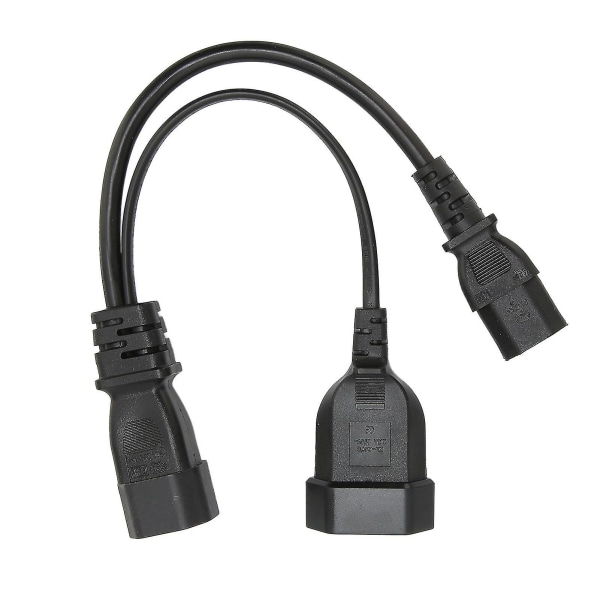 IEC320 C14 til IEC320 C13 og EU strømkabel Profesjonell Y Splitter strømpluggkabel 12,6 tommer 10A 250V