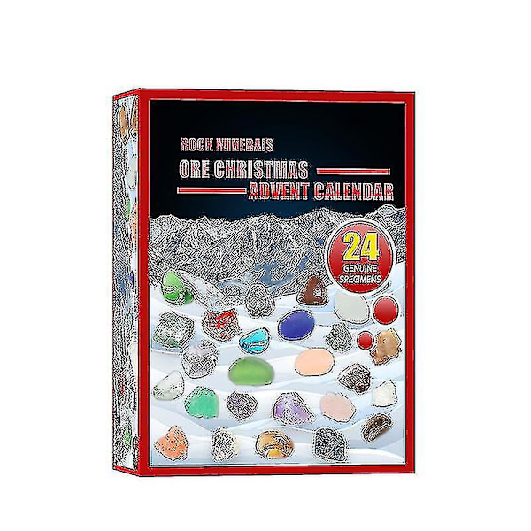 Julekalender Gaveboks Adventskalender Krystall Mineral Edelsten Leke Stor Gave