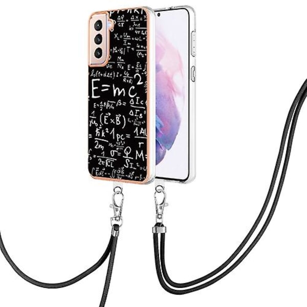 For Samsung Galaxy S21+ 5g Electroplating Dual-side Imd Mobile Phone Case With Lanyard