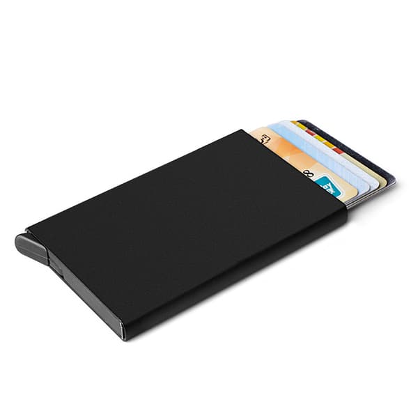 RFID-blokerende Pop-Up Kortholder Sort