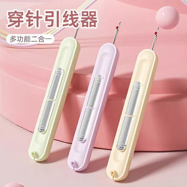 2 STK Oppgradert 2 i 1 Automatisk Nålitreder Sprettekniv Warm cherry white