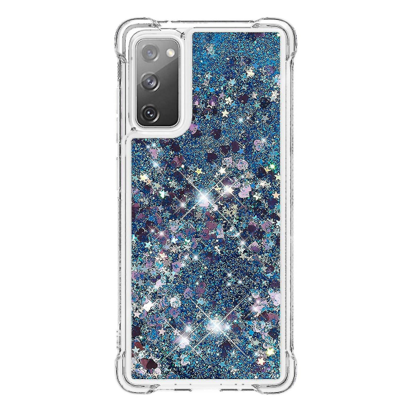 Samsung Galaxy S20 Fe 4g/5g Case Glitter Flytande Transparent Glittrande Glänsande Bling Kristallklart Flödande Quicksand Cover Tpu Silikon - Blå