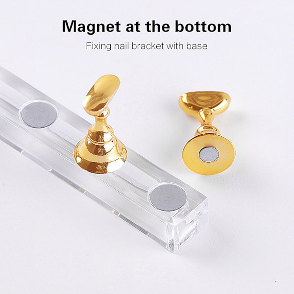 Sraith Cram Ingne Akryl Negle Display Stativ Negle Tip Holder Magnetisk Negle Praksis Stativ Fingernegl B
