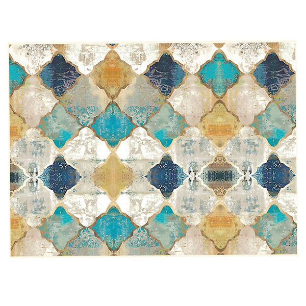 Geometrisk mönstrad halkfri matta för vardagsrum, sovrum, golvmatta, heminredning 45*75cm
