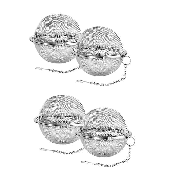 4 stk. rustfrit stål mesh tebold 2,7 tommer te-si, te-si filtre til te