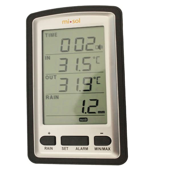 Regnmåler Værsentral Meter Termometer Digital Trådløs