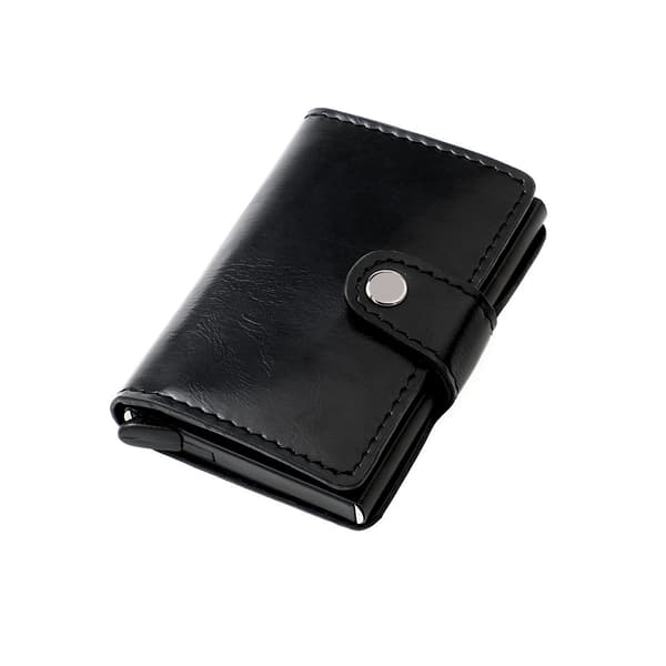 Pop-Up Smart Card Holder til 8 RFID-NFC Sikre Kort - Sort