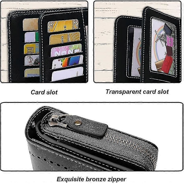 Rfid-blokerende Rejsepaspung, Familie Rejsepung Pasholder, sort