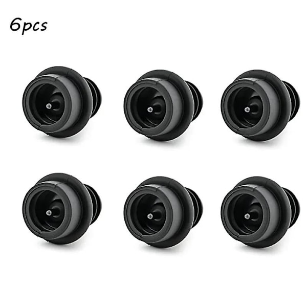 Vinstop med vakuumpumpe til vin, vinbevarer, belufter, gummi, sorte propper, forsegling, drikkeflaske, silikonehætter SMTX 6pcs