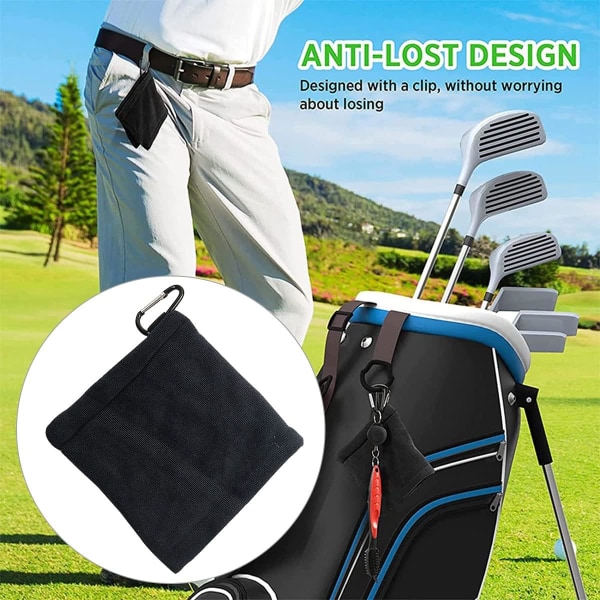 Mikrofiber golfhandduk, våta och torra golfhanddukar, golfboll