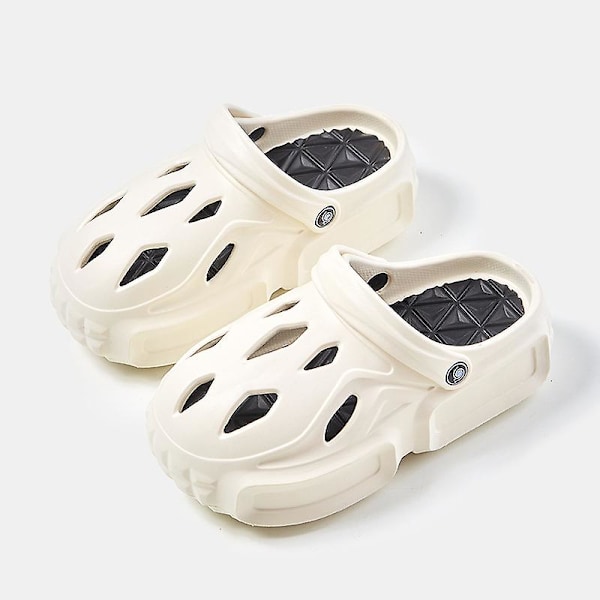 Sommartofflor EVA Halksäkra Sandaler Mjuka Tjocka Sulor Hålskor För Kvinnor White 40 41