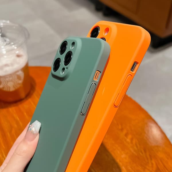 Gummierat skyddande PC-telefonfodral för iPhone 14 Pro Max Green