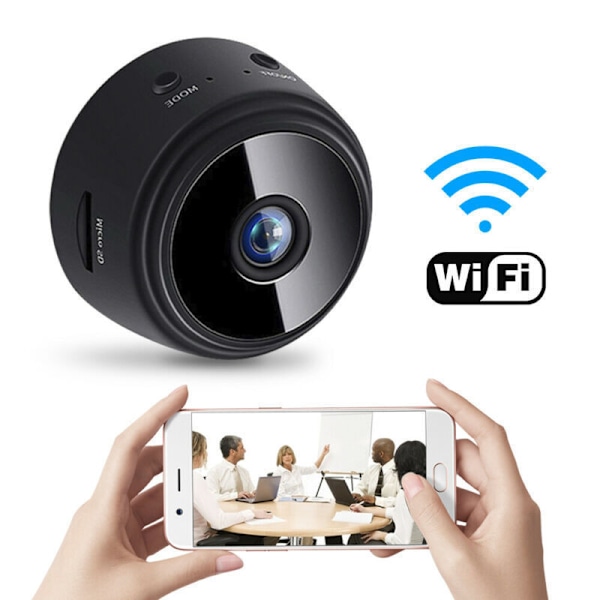 Mini Wifi Fjernkontroll Bevegelsesaktivert Kamera Spy Kamera Overvåking Svart