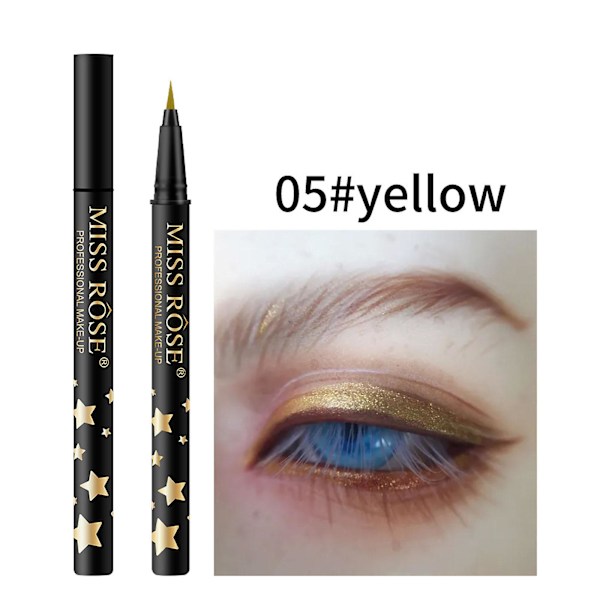 Mardi Gras -lahjat Värillinen Eyeliner Nestemäinen Eyeliner Ei tahraa Pitkäkestoinen Nestemäinen Eyeliner-kynä E