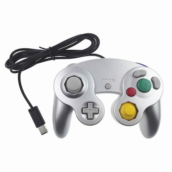 Kablet Gamepad til Ngc Gc-spil til Gamecube-controller til Wii &wiiu Gamecube til Joystick Joypad-spiltilbehør Gamepads Silver 1PCS