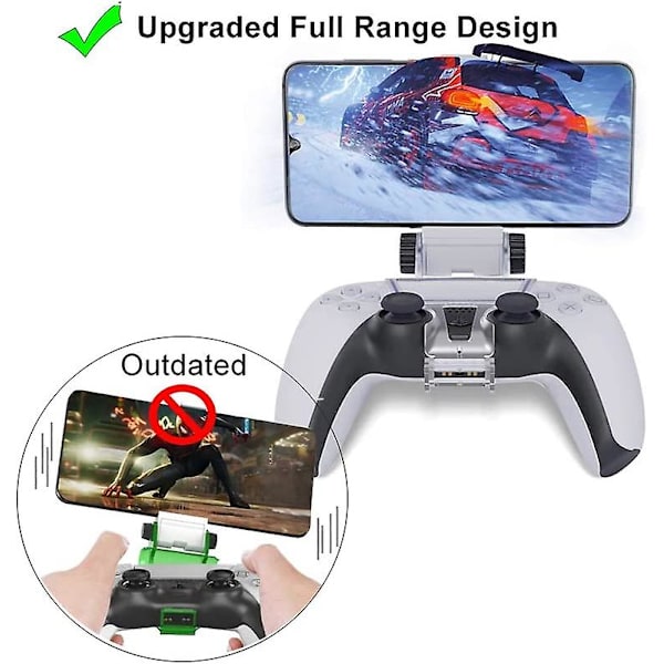Justerbart klippstativ för PS5-kontroller, handhållen fri kontroller med justerbart stativ, för Playstation 5-kontroller, 180-spelstativ