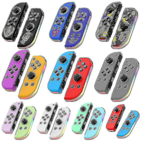 Trådlös handkontroll kompatibel med Nintendo Switch, Oled, Lite Gamepad Joystick (l/r) ersättning med Rgb Right Orang pourpre