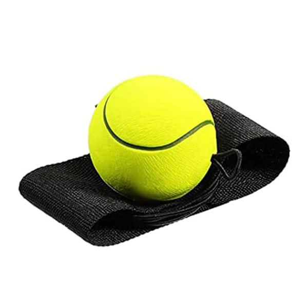 Handledsretur boll sportleksak för barn töjbar sladd liten boll leksak för barn vuxna äldre Yellow Tennis Ball