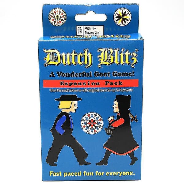 Dutch Blitz Dutch Blitz Basic Plus Utvidet Familiepartyspillkort Partyspillkort Spill Blue Extended Version