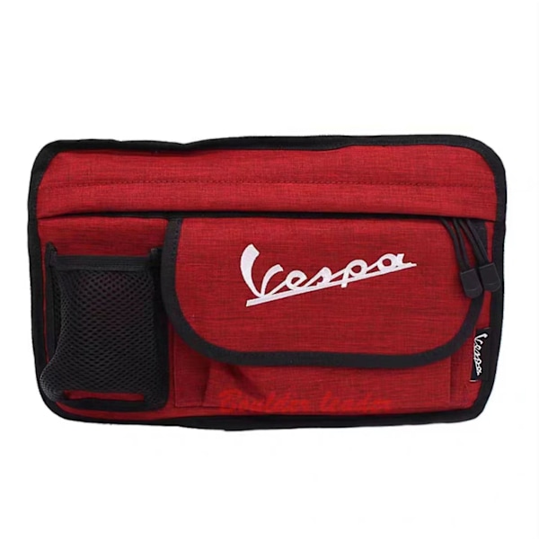 Vanntett hanskepose lerretsoppbevaringspose for Piaggio Vespa Scooter Gts Lx Lxv Sprint Primavera 150 300 motorsykkeltilbehør Red