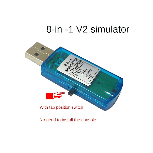 USB Flight Simulator Dator Flight Simulator för XTR5 FMS G4 FPV Flygplan Helikopter Controller