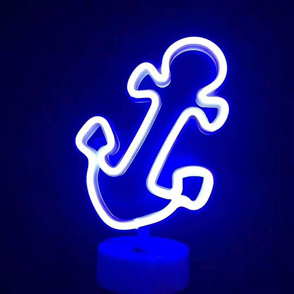 Led Ananas Neon-kyltti Luau Kesäjuhlan Koristelu Blue anchor