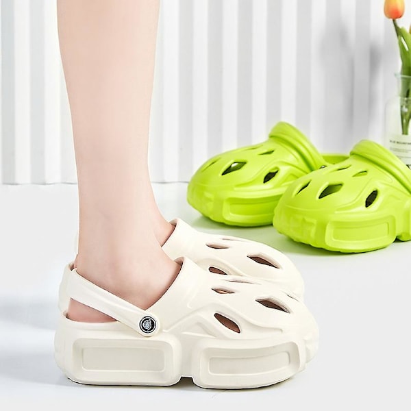 Sommartofflor EVA Halksäkra Sandaler Mjuka Tjocka Sulor Hålskor För Kvinnor Green 38 39