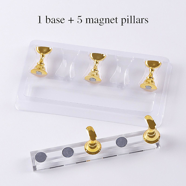 Akryl negl displaystativ neglspissholder magnetisk neglpraksisstativ fingernegl B