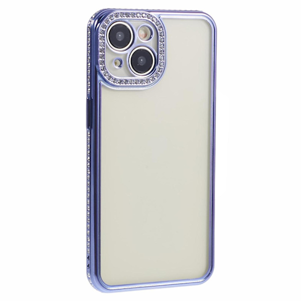 Beskyttende deksel med rhinestones til iPhone 14 - TPU - Slank telefondeksel Dark Purple