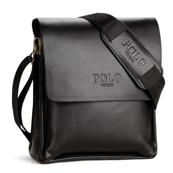 Polo Herr Läder Messenger Bag