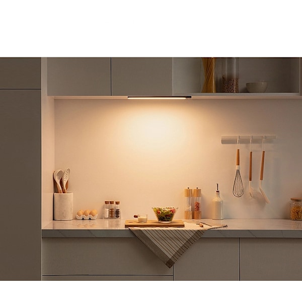 Intelligent USB-laddningsbar tunn lampa ultratunn smart human body induktion trådlös LED-lampa köksskåpslampa 30cm black